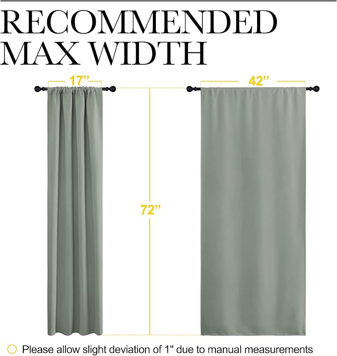 NICETOWN Window Curtains Blackout Drapes