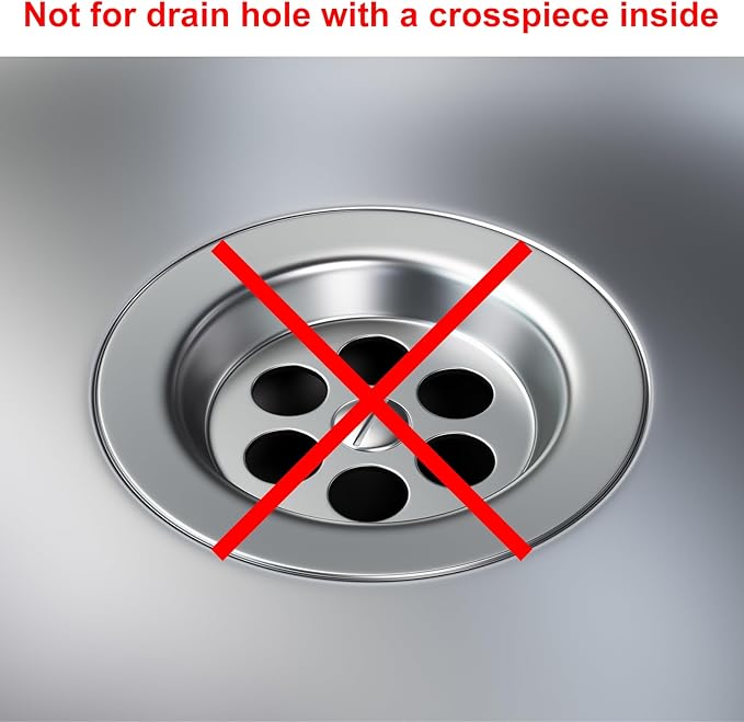 uxcell 2 Pack Shower Drain Strainers, 2" x 2.2" Stainless Steel Floor Drain Strainer Deep Sink Hair Catcher for Kitchen Bathroom Balcony Floor Drain, Fit Hole Size 1.38" to 2.17"