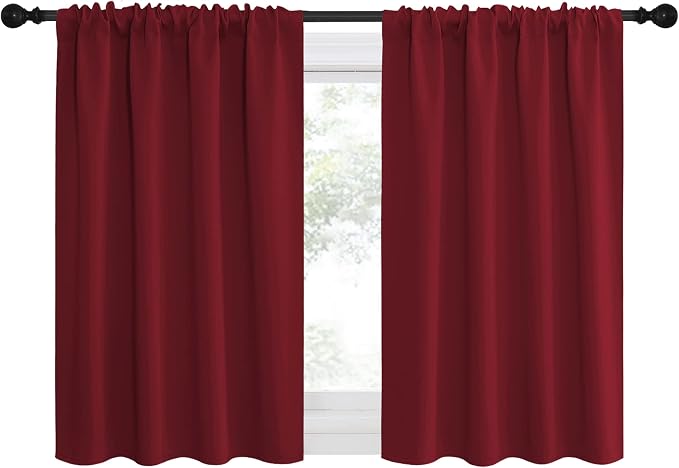 NICETOWN 36 inch Curtains for Small Windows, Thermal Insulated Privacy Short