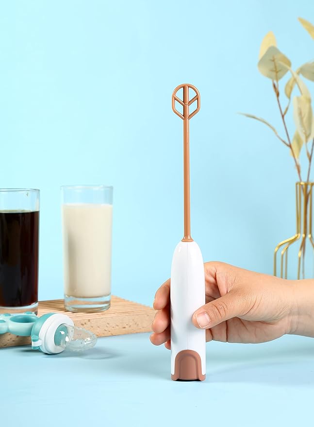 Handheld Electric Baby Formula Mixer,Handheld Drink Mixer (White)