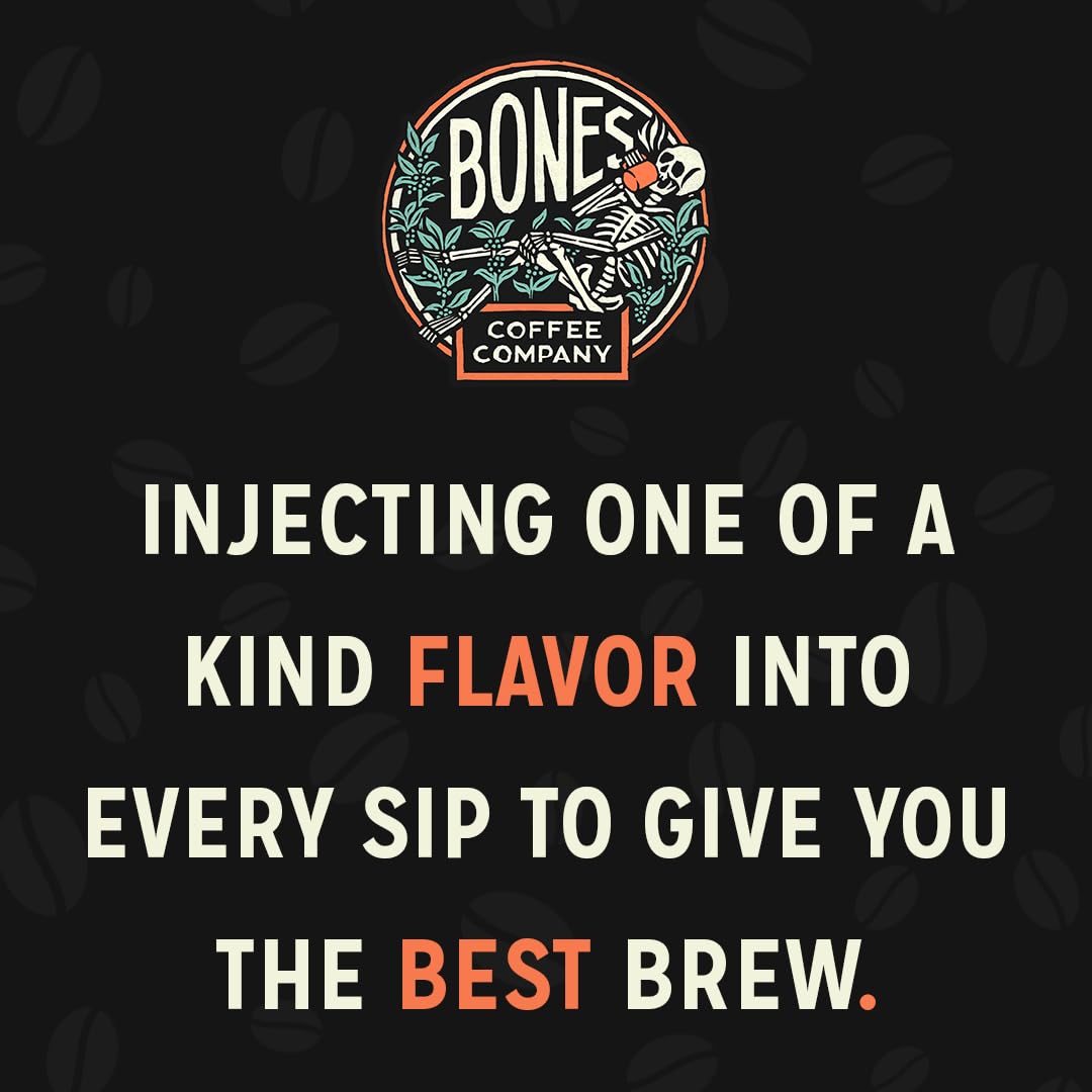 Bones Coffee Company The Nightmare Before Christmas Ruff Weather Flavored Coffee Beans, Medium Roast Ground Coffee Low Acid, Oatmeal Creampie Flavor (12 oz)