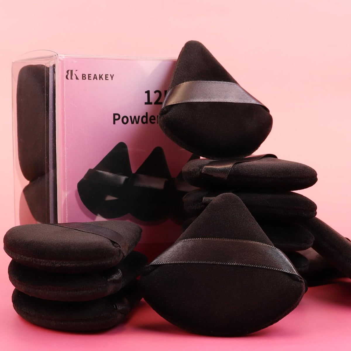 BEAKEY 12pcs Triangle Powder Puffs for Loose Powder & Foundation Makeup