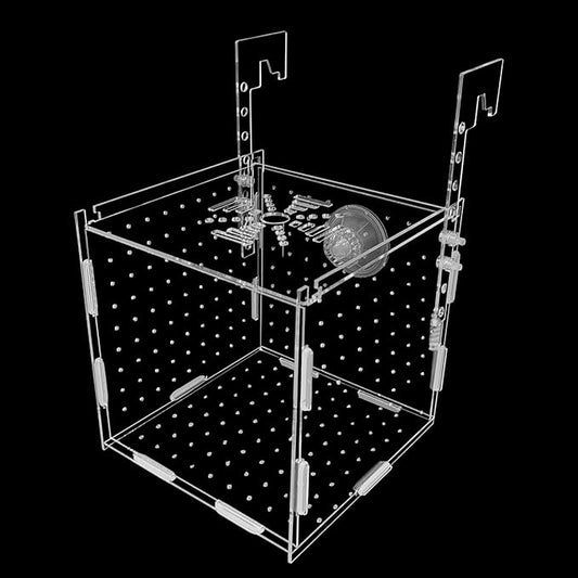 PINVNBY Acrylic Fish Breeding Box,Transparent Fish Isolation Box Acrylic Hatchery Incubator Tank with Suction Cups for Baby Fishes Shrimp Betta and Guppy（5.9" x 5.9" x 5.9"）