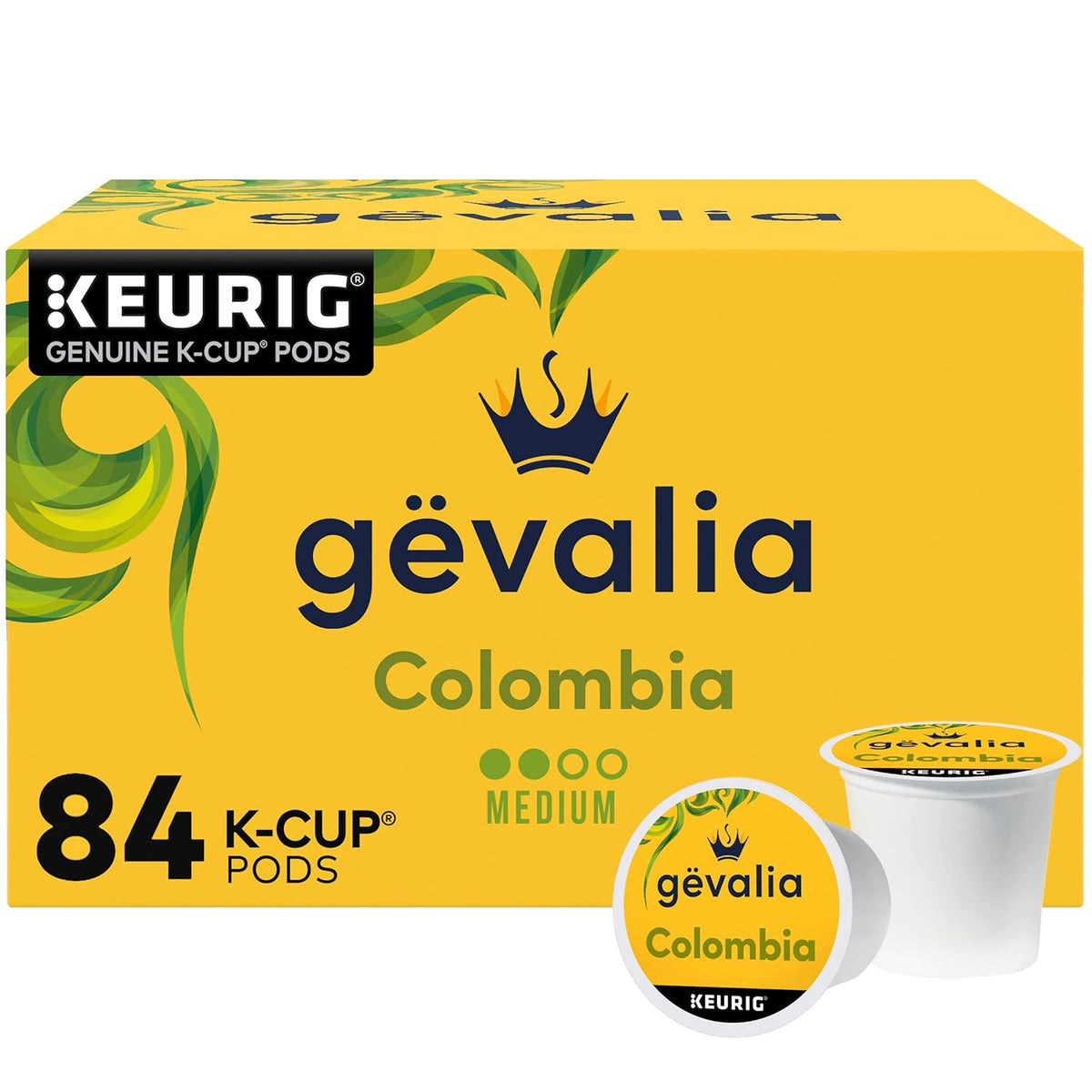 Gevalia Colombia K-Cup Coffee Pods, for a Keto and Low Carb Lifestyle, 84 ct Box