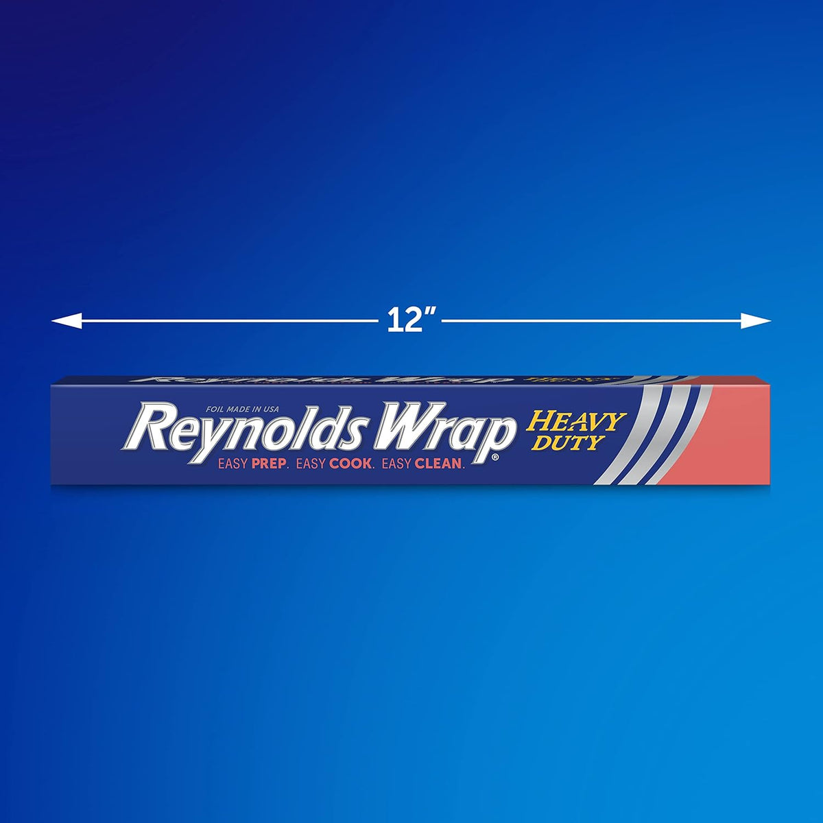 Reynolds Wrap Heavy Duty Aluminum Foil Roll, Thick Heavy Duty Foil for Added Strength and Durability, Secure Easy Open and Close Tab, 12 Inches Wide, 50 Sq. Ft.