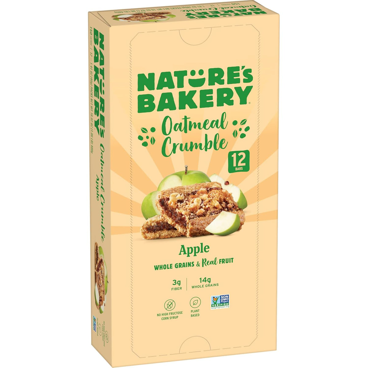 Nature’s Bakery Oatmeal Crumble Bars, Strawberry, Real Fruit, Vegan, Non-GMO, Breakfast Bar, 1 Box With 6 Bars, 6 Count