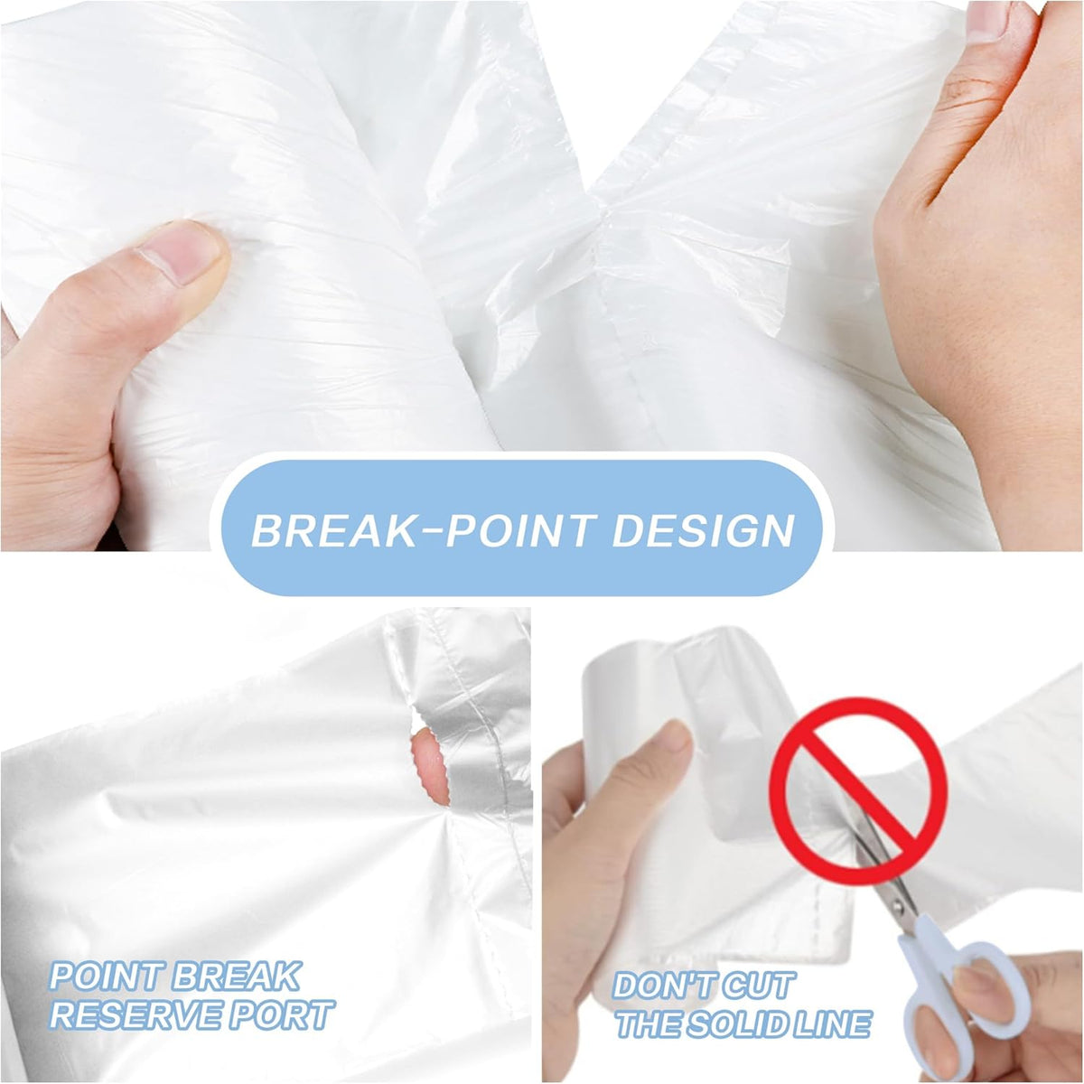 Small Trash Bags 4 Gallon - 108 Count Leakage-Proof 4 Gallon Trash Bag, Small Garbage Bags for Office Bedroom Bathroom Mini Trash Bags, Unscented White 15L Small Trash Can Liners