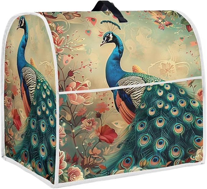 Peacock Mixer Cover | Lightweight Dust Protector for 6-8 Quart Kitchen Mixers | Extends Appliance Life & Enhances Home Kitchen Decor