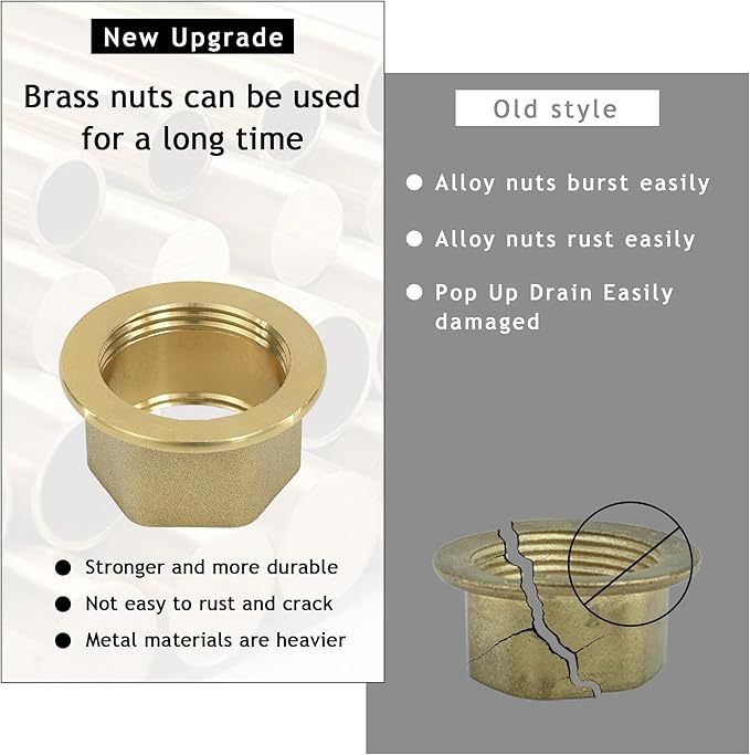 Bathroom Sink Drain,Drain Stopper Gold Stainless Steel Bathroom Sink with Overflow,Small Cap Pop Up Drain Assembly with Detachable Strainer Basket,Built-in Anti-Clogging