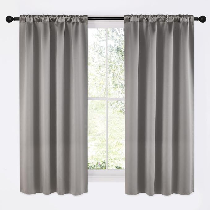 NICETOWN Room Darkening Cafe Satin Curtains
