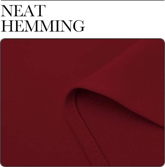 NICETOWN Christmas Burgundy Curtains Blackout Drape Panels