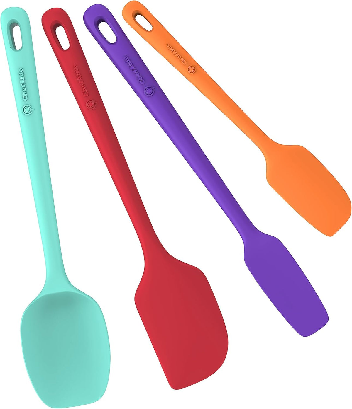5-Piece Silicone Kitchen Spatula Set with Ergonomic Handles