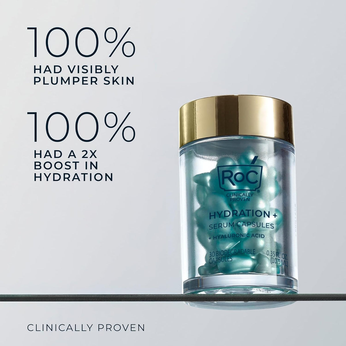 RoC Multi Correxion Hyaluronic Acid Night Serum Capsules (30 CT) for Intense Hydration + RoC Retinol Capsules (7 CT), Anti-Aging Skin Care Wrinkle Treatment for Women and Men