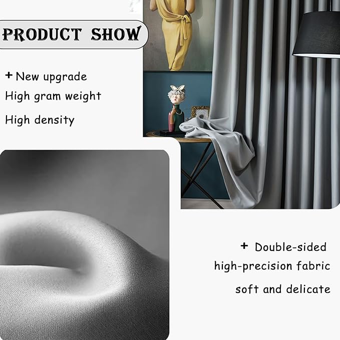 Room Divider Curtains for Ceiling Track Rod, 12.5 ft Wide x 8 ft Tall, 1 Panel