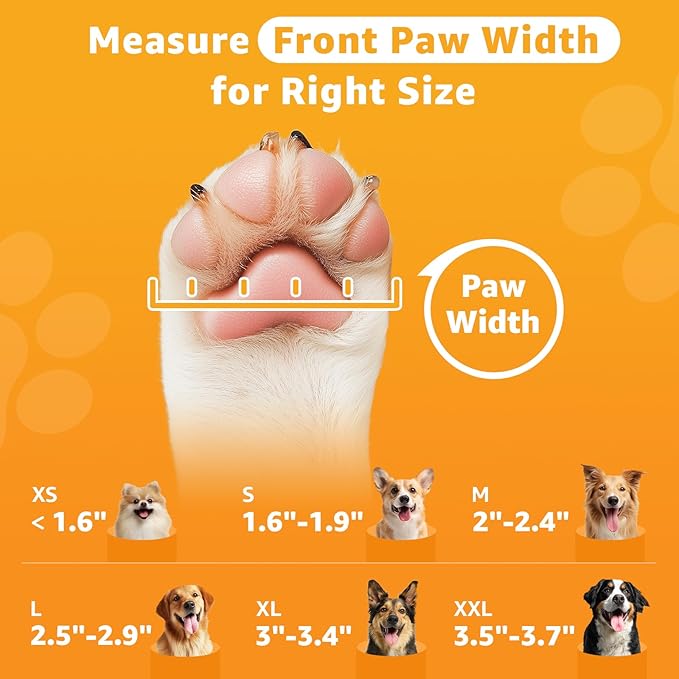 LOOBANI Dog Socks to Prevent Licking Paws - Dog Socks for Hardwood Floors Anti Slip for Traction Control - Dog Grippy Socks for Senior Dog Small Medium Large Dogs on Tile Floors, Black XS