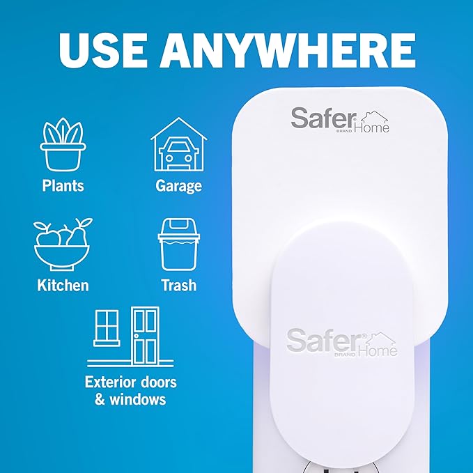 Safer Home Indoor Plug-In Fly Trap - SH502 - Effective Fruit Fly Traps for Indoors, Gnat Traps for House Indoor, 400 Sq Ft Protection - Style: 1 Device + 2 Glue Cards