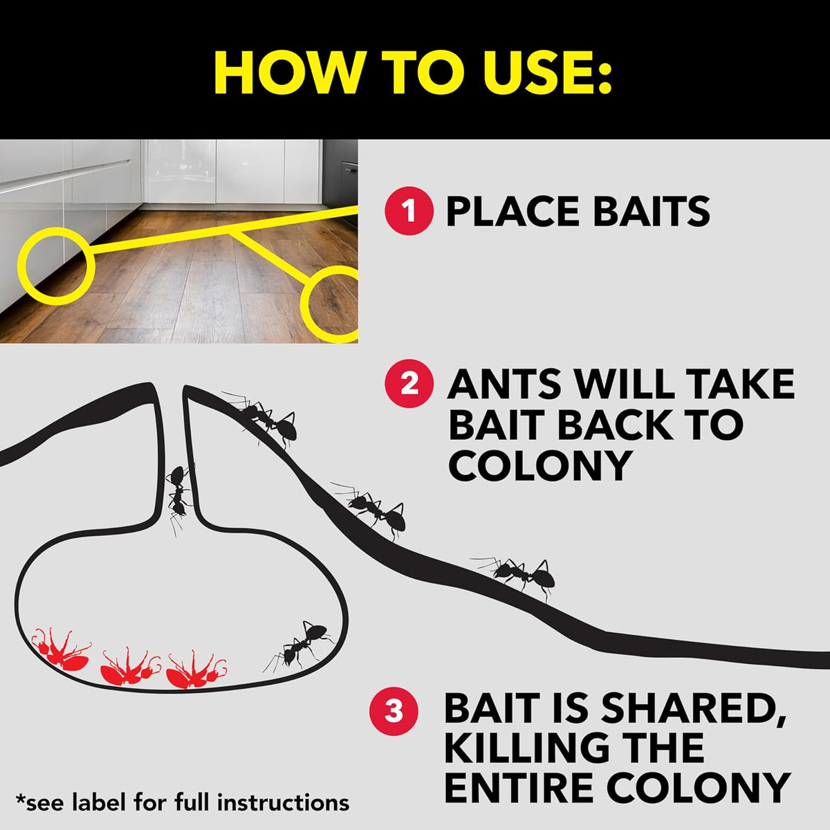 Raid Ant Killer Baits, Child Resistant Bug Killer for Indoor Home Use, 0.24 Oz, 8 Count