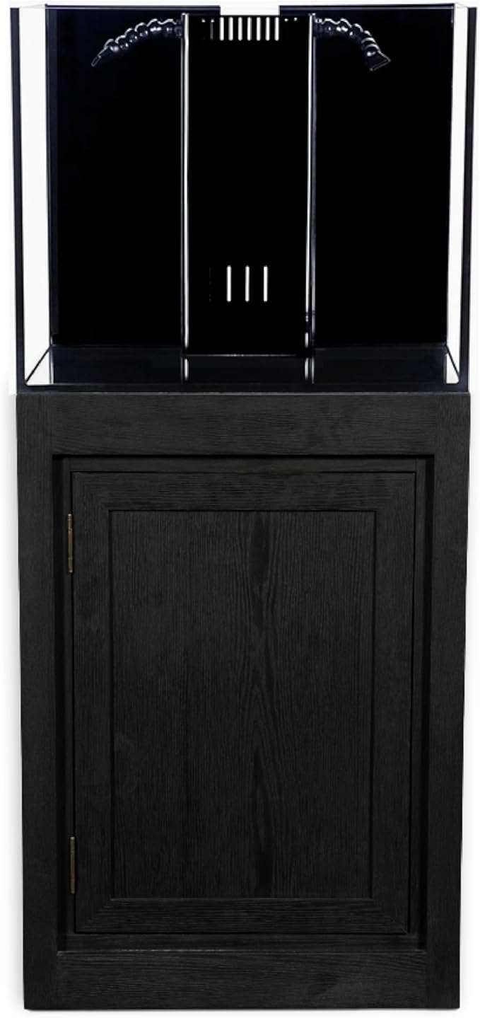 75G 75 Gallon Starfire Rimless SC Aquariums 36x24x20 12mm Pnp System with Black Wood Cabinet
