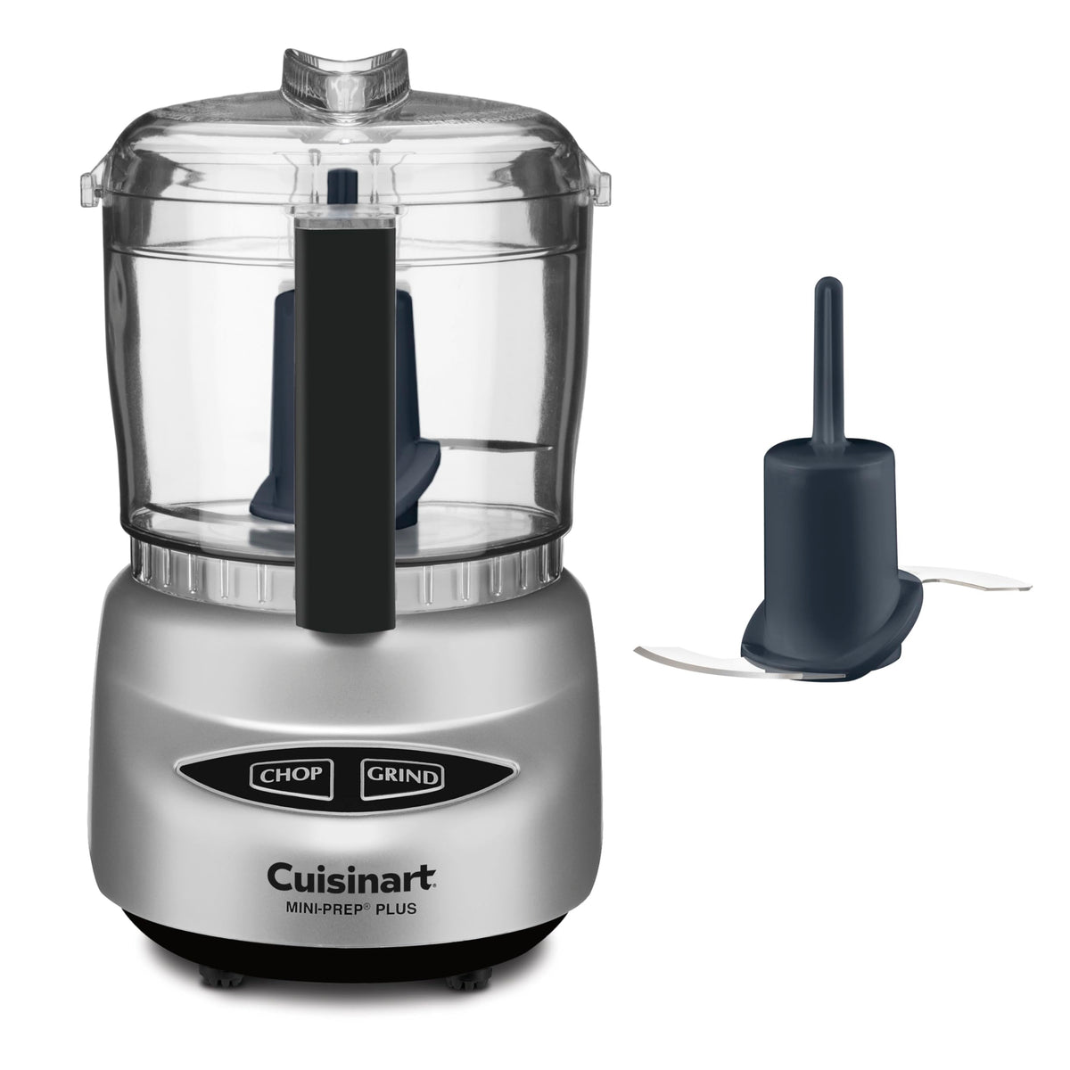 Cuisinart Mini-Prep Plus Food Processor, 24-Ounce Mini Food Processor to Chop Herbs, Vegetables, and Hard Cheese, 24-Ounce Work Bowl, Reversible Stainless Steel Blade, DLC-2ABC, Brushed Chrome