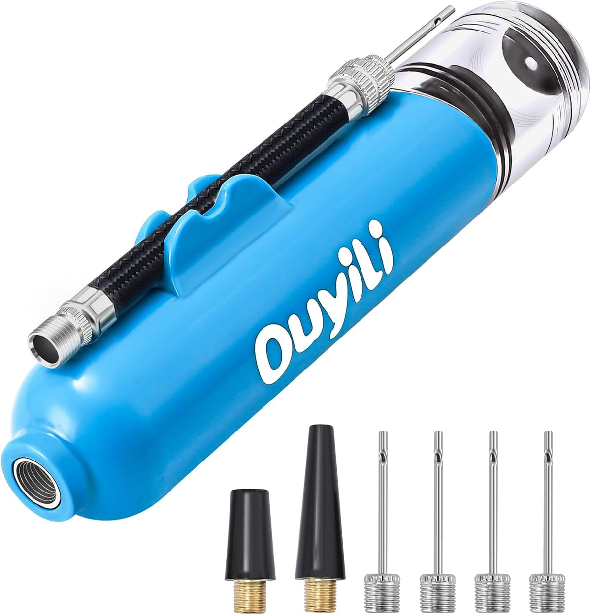 Sports Ball Pump Kit - Portable Air Pump Two-Way Dual Action Inflatable Perfect for Basketballs, Soccer Balls and More - Professional Hand Pump Kit with Needles and Flexible Hose