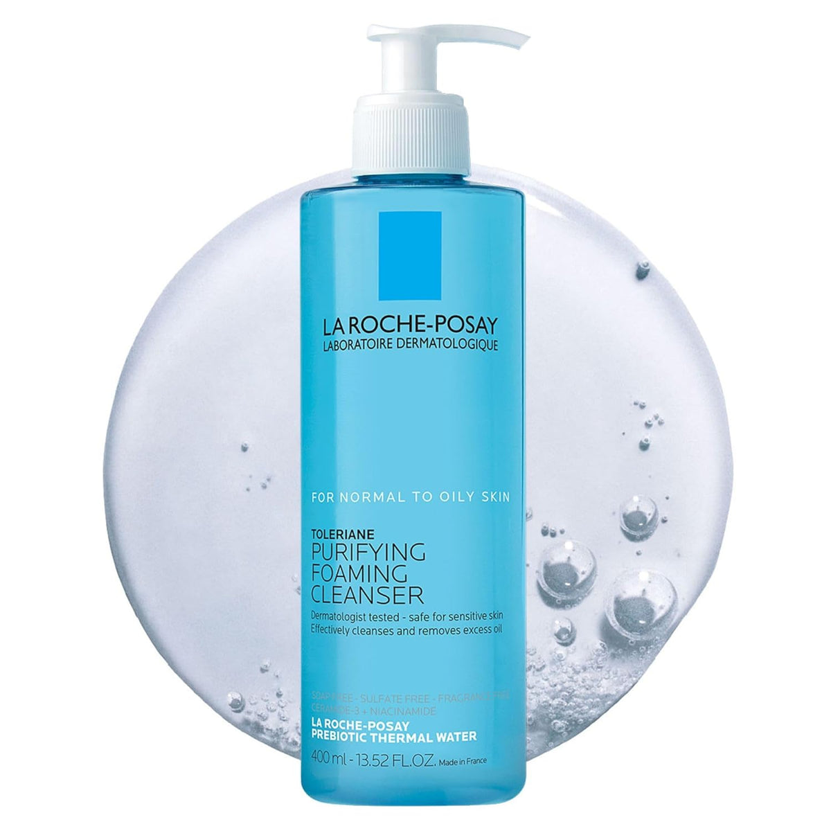 La Roche-Posay Toleriane Purifying Foaming Facial Cleanser, Oil Free Face Wash for Women & Men with Niacinamide + Ceramides, Pore Cleanser Safe For Sensitive Skin, Won’t Dry Out Skin, Soap Free