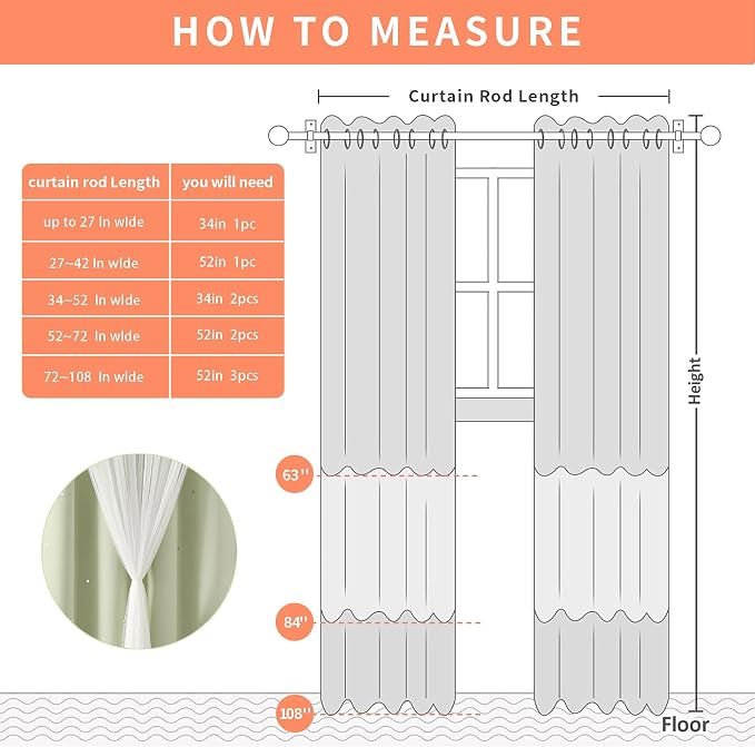 XiDi Green Curtains for Bedroom, Girls Room Blackout Curtains, Kids Room