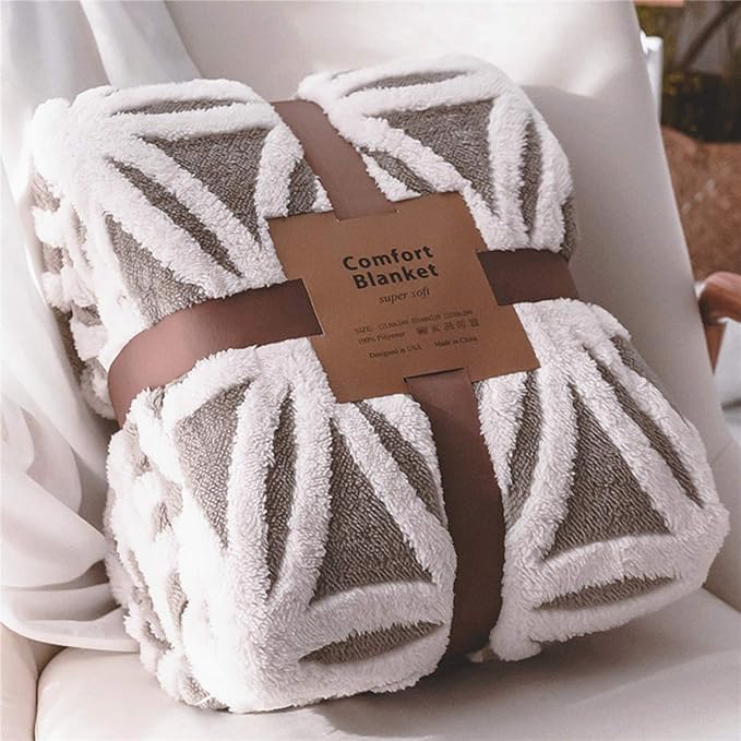 LOMAO Sherpa Fleece Blanket Fuzzy Soft Throw Blanket Dual Sided Blanket for Couch Sofa Bed (Grey, 40"x50")