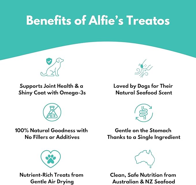 ALFIE'S TREATOS Salmon Skin Treats for Dogs & Cats (10.6 oz, 4x2.65 oz), Bulk Bundle, Air-Dried Fish Skin Dog Treats, Omega-3 Food Topper & Training, Single Ingredient, Freeze-Dried Alternative