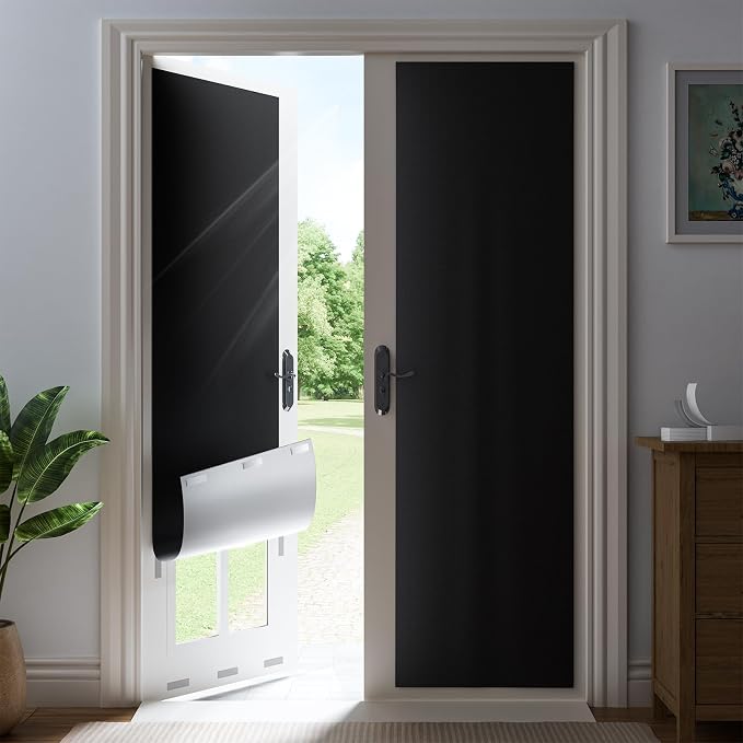 43" W x 64" L 100% Blackout Curtains, Total Darkness No-Drill Black Out Window