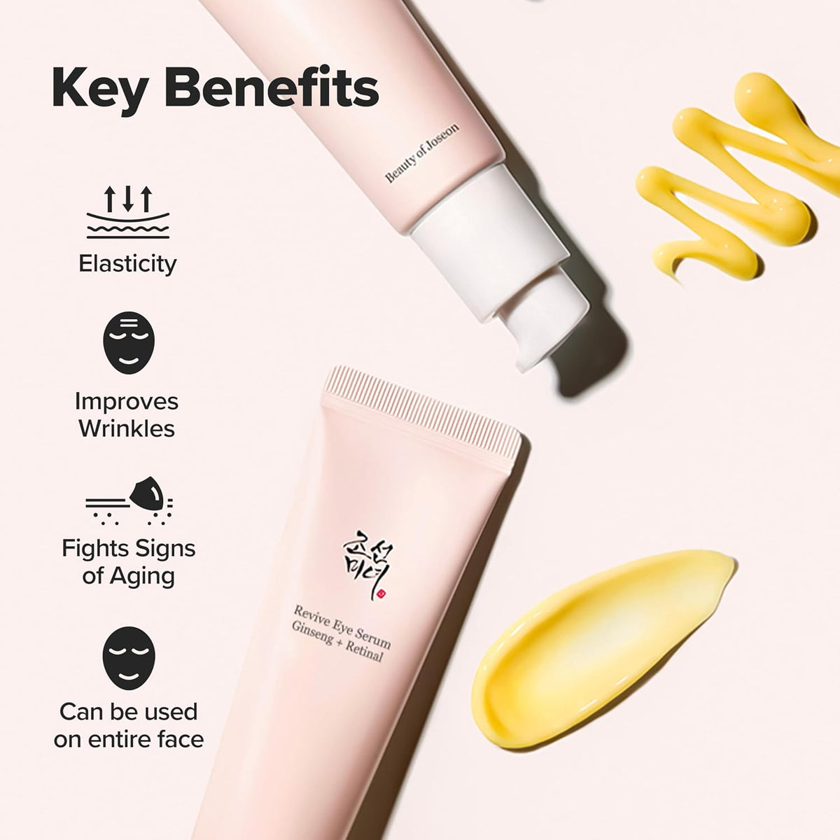 Beauty of Joseon Revive Eye Serum with Retinal Niacinamide Correction for Puffy Eye Bags Fine Lines Dark Circles Wrinkles, Korean Skin Care 30ml, 1 fl.oz
