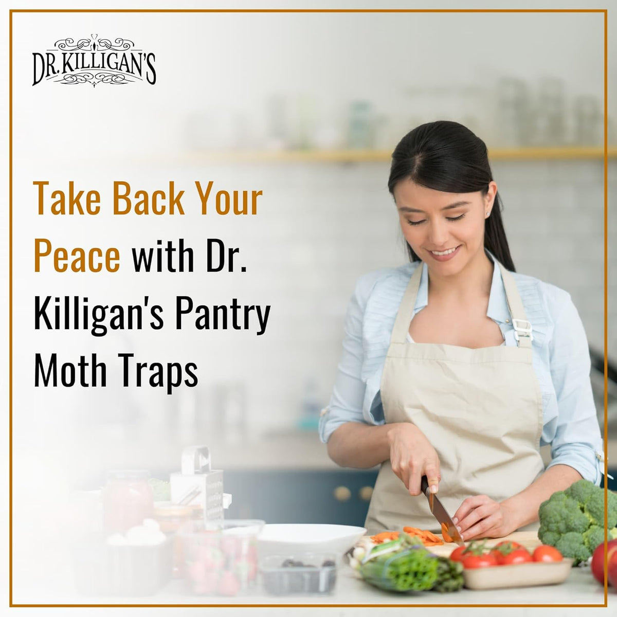 Dr. Killigan's Premium Double Potent Pantry Moth Traps with Pheromones Prime, Sticky Indian Meal Moth Traps for Kitchen, How to Get Rid of Moths in House (6 Pack, Black)