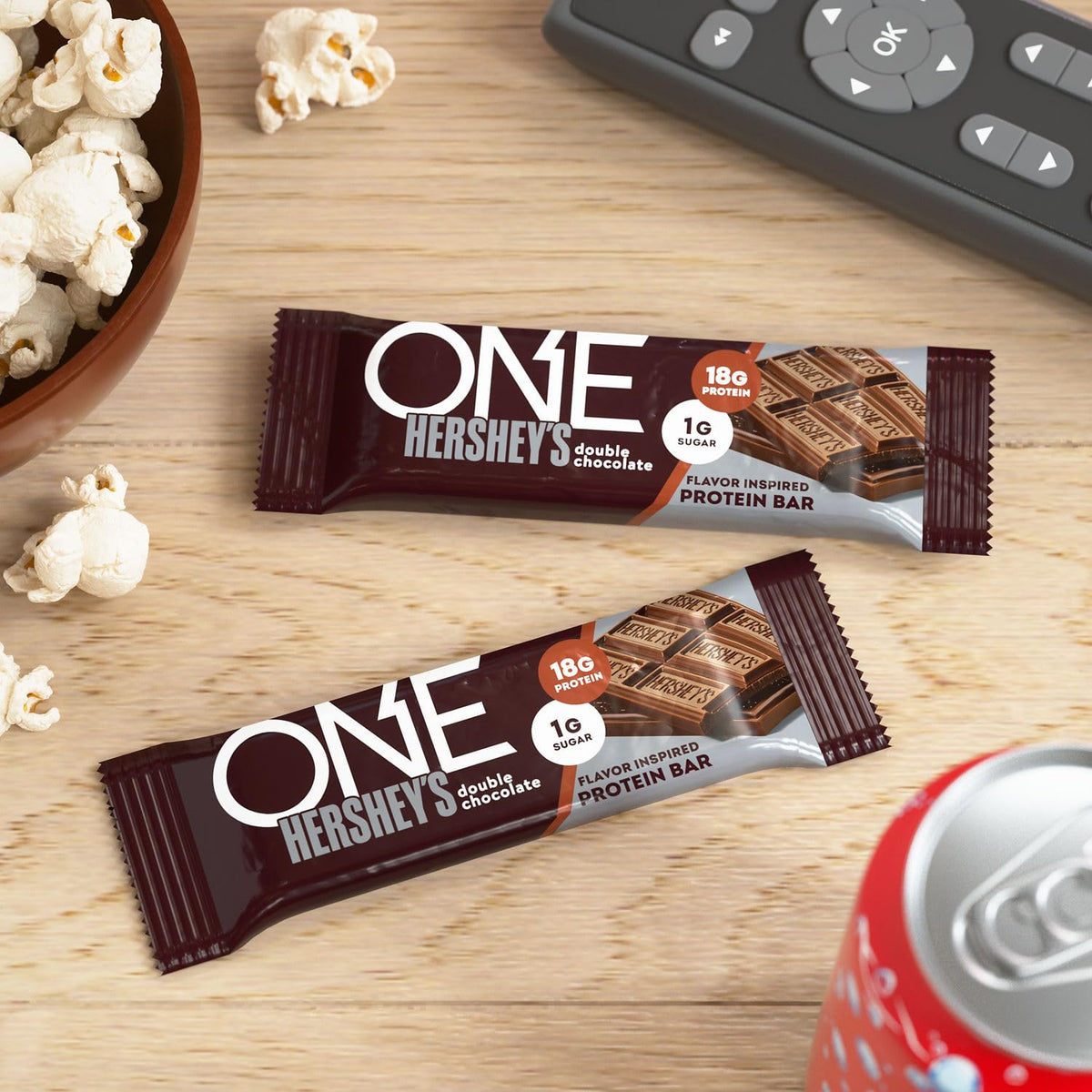 ONE Protein Bars, NEW Hershey's Double Chocolate, Gluten Free with 18g Protein and 3g Sugar, Pantry Staples 2.12 oz (12 Pack)