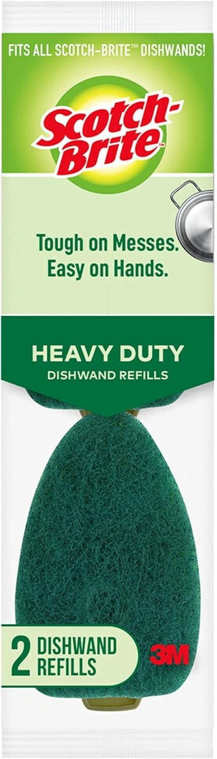 Scotch-Brite Heavy Duty Dishwand Refills, Keep Your Hands Out of Dirty Water, 2 Refills