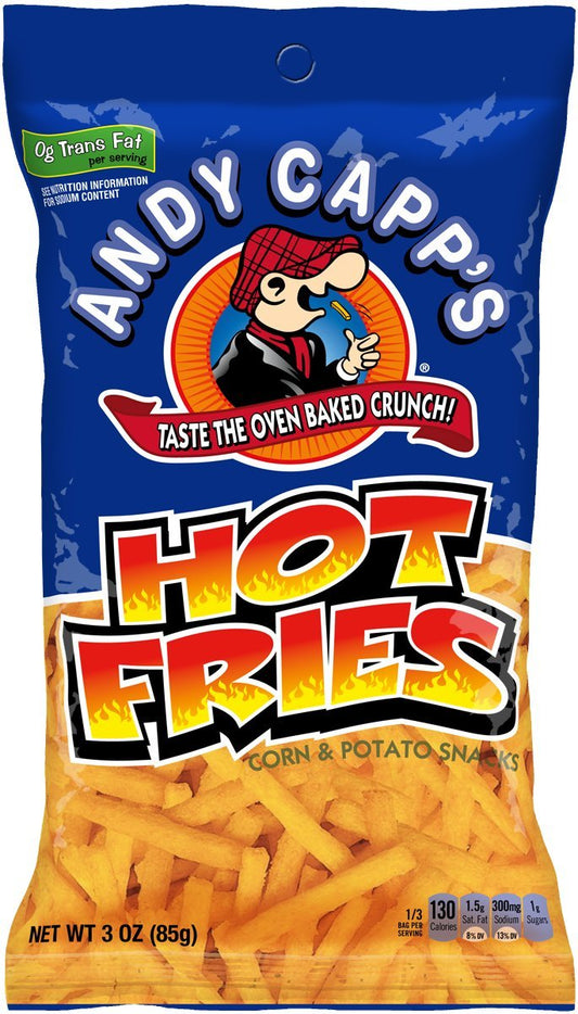 Andy Capp's Hot Fries, 3 oz, 7 Pack