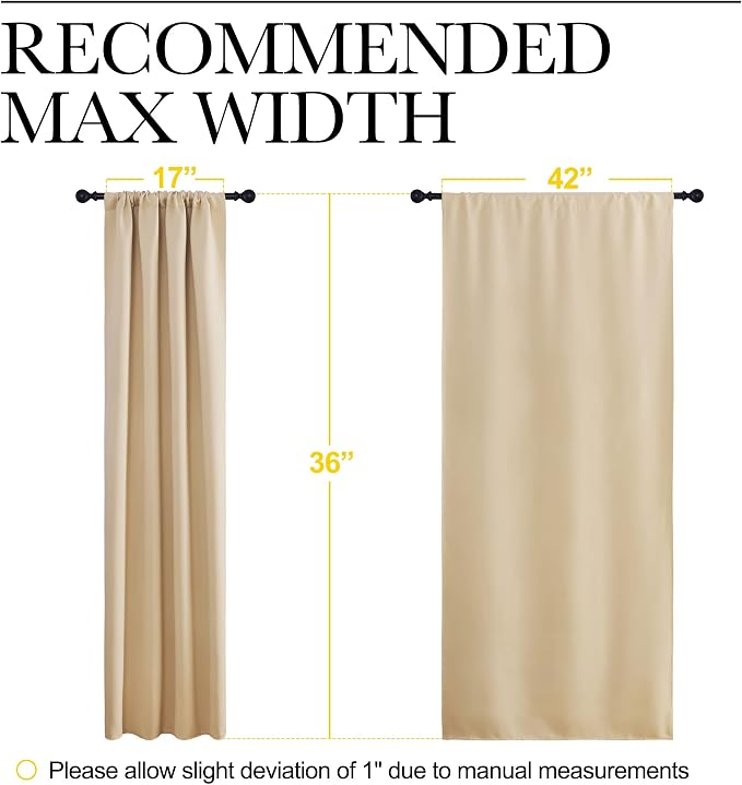 NICETOWN Blackout Room Darkening Curtains