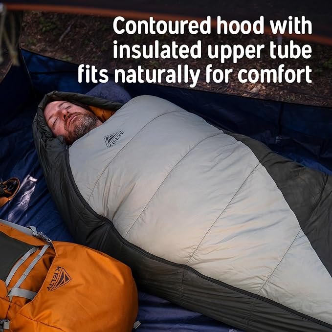 Kelty Cosmic Synthetic Fill 40 Degree Backpacking Sleeping Bag with Compression Straps, Compact and Lightweight, 2022