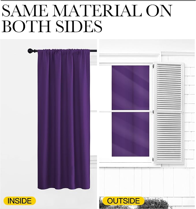 NICETOWN Bedroom Curtain Panels