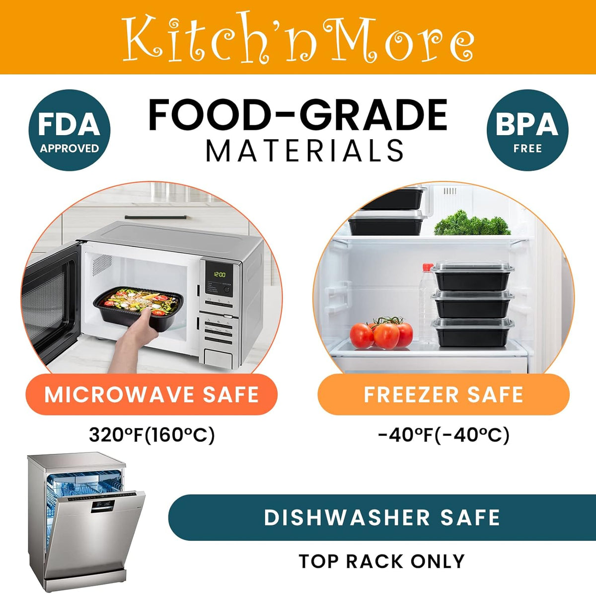 38oz Meal Prep Containers, Extra Large &Thick Food Storage Containers with Lids, Reusable Plastic,Disposable Bento Box,Stackable,Microwave/Freezer/Dishwasher Safe, BPA Free (30Pack)