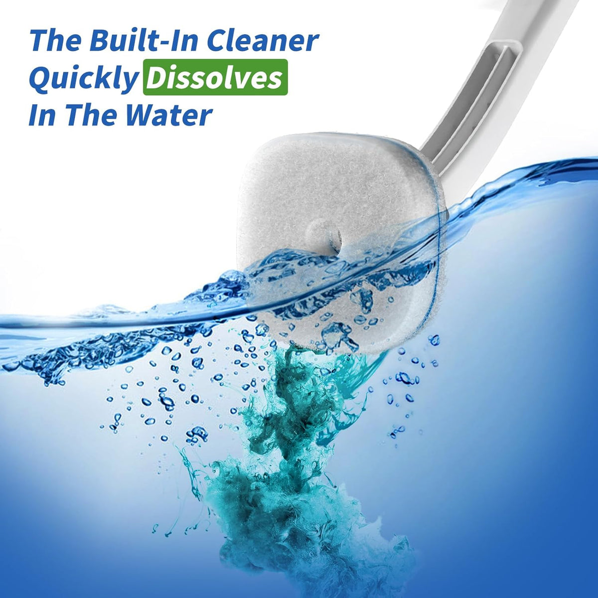 oshang Disposable Toilet Brush - Toilet Bowl Cleaner, Toilet Cleaning Supplies, Toilet Brush with Holder, 14 Refills for Deep Cleaning and Hygienic Bathroom Maintenance