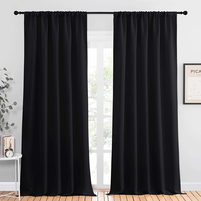 NICETOWN Black Out Window Curtains