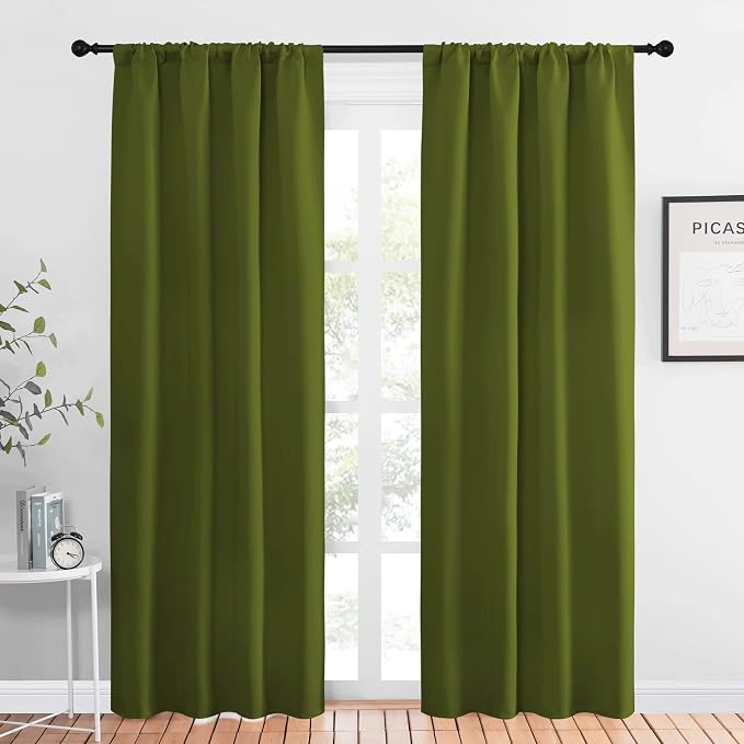 NICETOWN Blackout Curtains for Living Curtains, 1 Pair, 34-inch W x 84-inch L