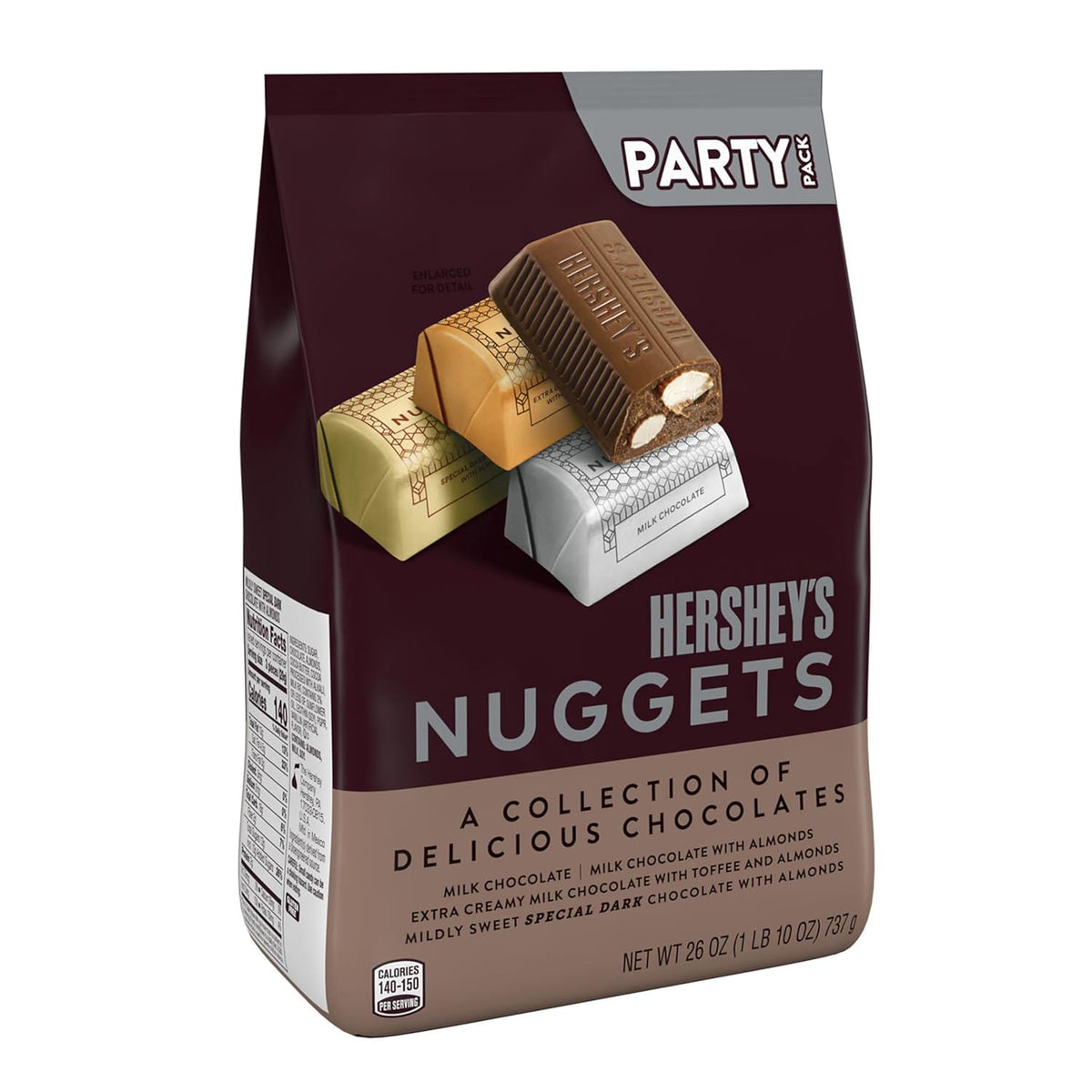 HERSHEY'S NUGGETS Assorted Chocolate Candy Party Pack, 26 oz
