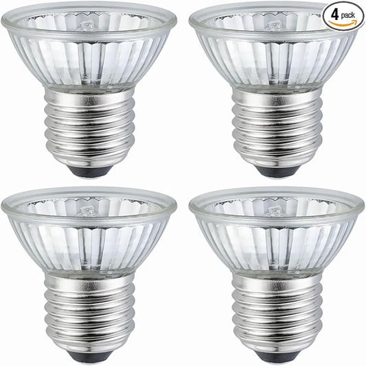 UVB UVA Reptile Light Bulb 50W Bulb for Reptiles and Amphibians Use for Turtle, Bearded Dragon, Lizard Cages Heat Lamp Replacement Bulb, 4 Packs