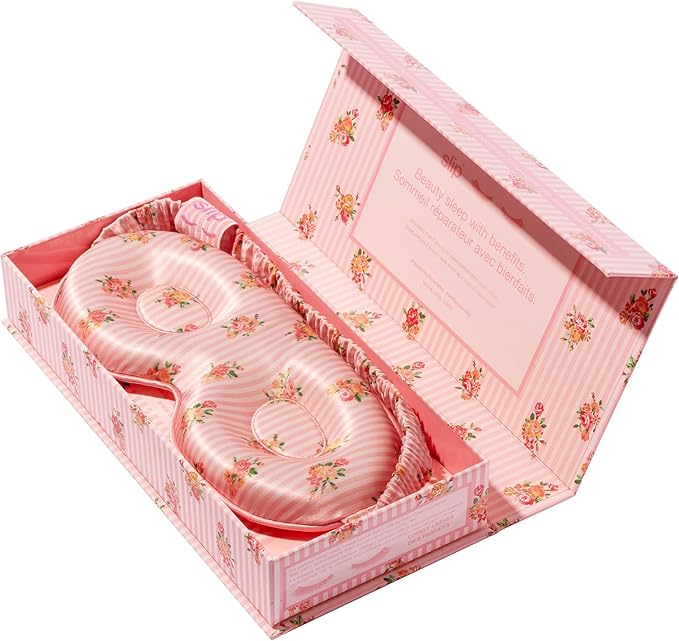 slip Petal Contour Sleep Mask | Pure Silk, 100% Mulberry Silk | Contoured Design for Optimal Light Blocking & Comfort | Soft, Gentle on Skin, Adjustable Strap for Perfect Fit | Ideal for Restful Sleep