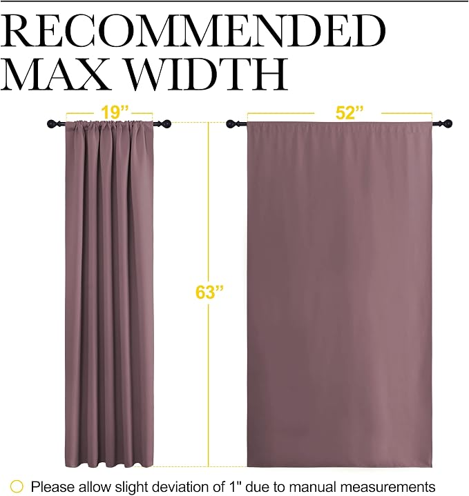 NICETOWN Blackout Curtains for Living Curtains, Room Darkening Curtains &