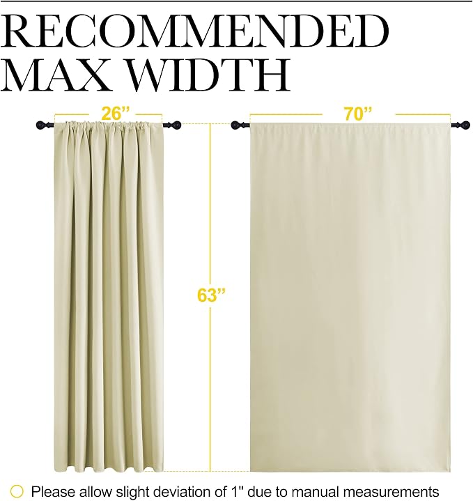 NICETOWN Blackout Curtains for Bedroom, Home Decorations Thermal Insulated