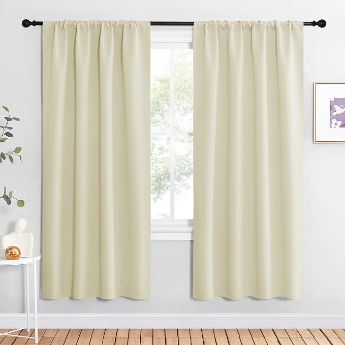NICETOWN Beige Blackout Curtains