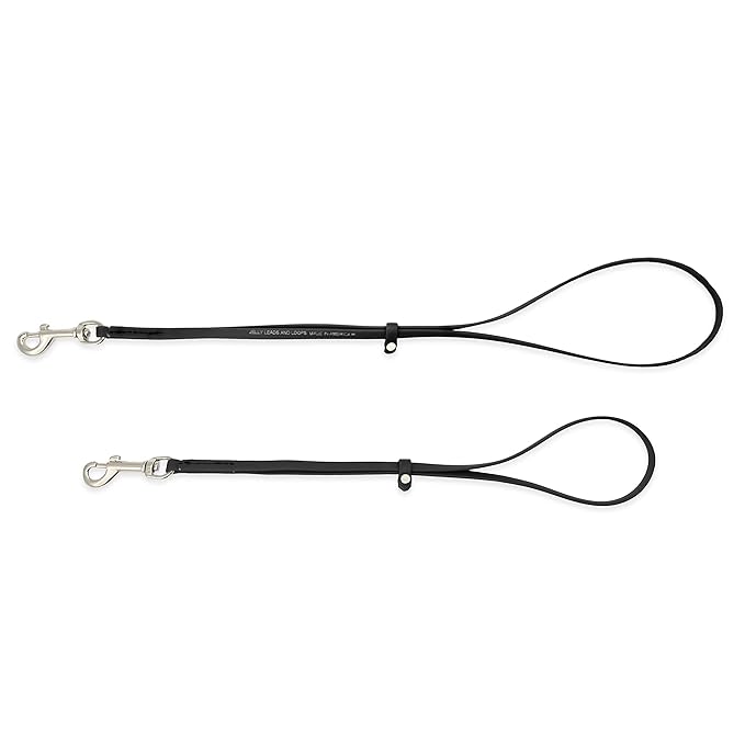 Jelly Pet Grooming Loop for Dogs, Fits Most Pet Grooming Tubs/Tables, Easy to Clean, Waterproof & Durable Noose Loop, Stronger Than Leather, Made in The USA, 3/8" x 18’’ and 24" Black