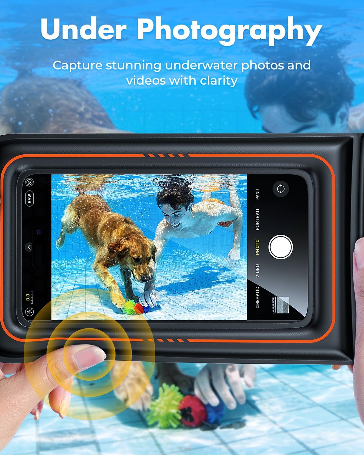 UNBREAKcable Floating Waterproof Phone Pouch 2 Pack, IPX8 Waterproof Phone Case Dry Bag Kayak/Beach/Cruise Travel Essentials, Water Proof Pouch for iPhone 17 16 15 Pro Max, Samsung S25 Ultra S24-7"