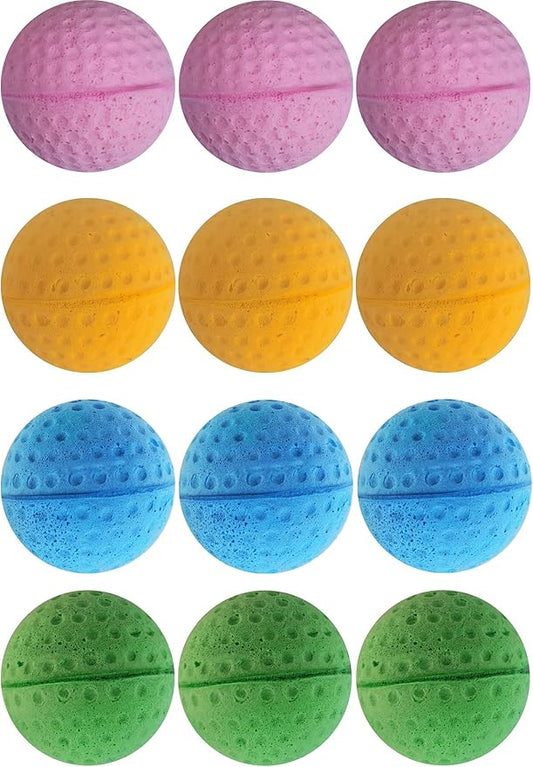Cat Foam Ball Cat Sponge Ball Toy Soccer Toy (12Pack)